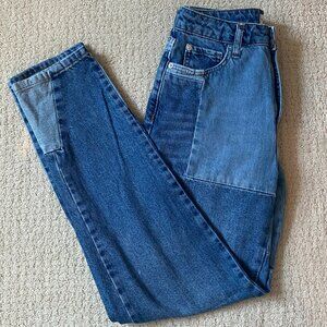 We the Free Two Tone Patchwork Jeans